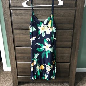 Old Navy Floral Midi Dress - Navy and Green